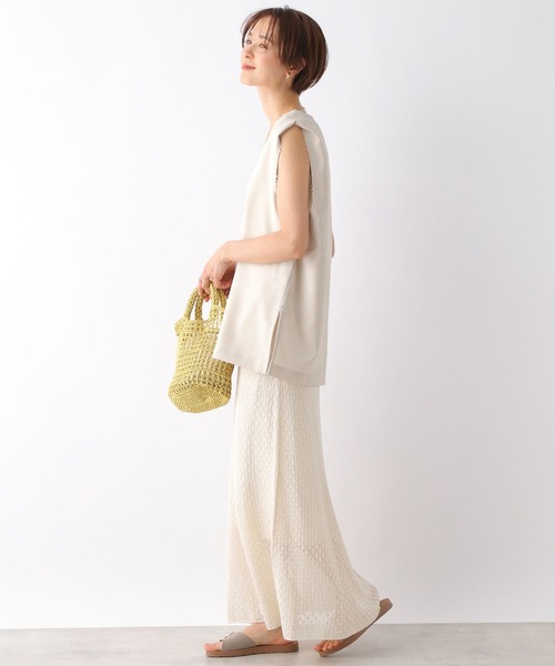 LEPSIM（レプシィム）の「リネンライクVPOジレ　189835（ベスト・レディース・ブラック/オリーブ/アイボリー・FREE）」の4枚目の写真