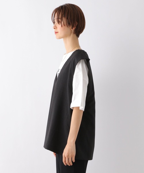 LEPSIM（レプシィム）の「リネンライクVPOジレ　189835（ベスト・レディース・ブラック/オリーブ/アイボリー・FREE）」の13枚目の写真