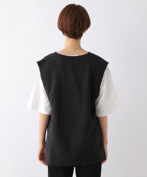 LEPSIM（レプシィム）の「リネンライクVPOジレ　189835（ベスト・レディース・ブラック/オリーブ/アイボリー・FREE）」の14枚目の写真