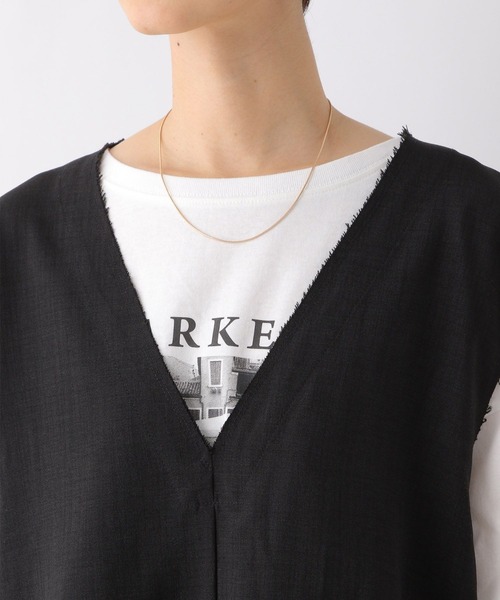 LEPSIM（レプシィム）の「リネンライクVPOジレ　189835（ベスト・レディース・ブラック/オリーブ/アイボリー・FREE）」の15枚目の写真