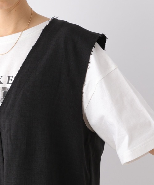 LEPSIM（レプシィム）の「リネンライクVPOジレ　189835（ベスト・レディース・ブラック/オリーブ/アイボリー・FREE）」の16枚目の写真