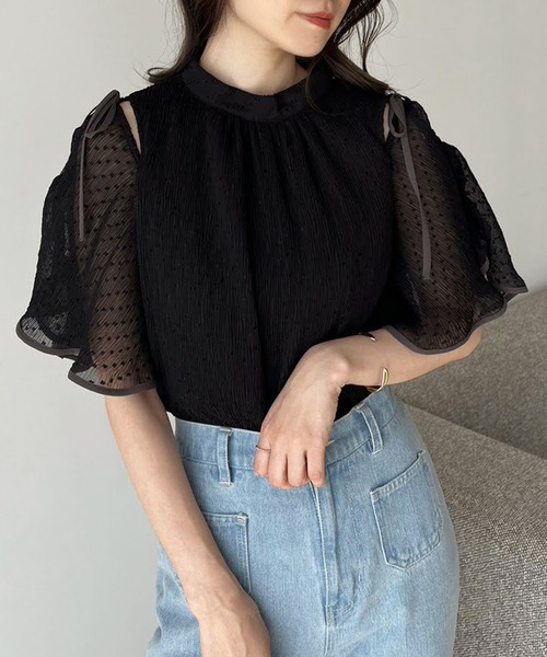 one after another NICE CLAUP（ワンアフターアナザーナイスクラップ）の「肩あき/マルチWAY/プリーツブラウス（シャツ/ブラウス・レディース・ベージュ系その他/アイボリー/ブラック/グレー系その他・FREE）」の17枚目の写真