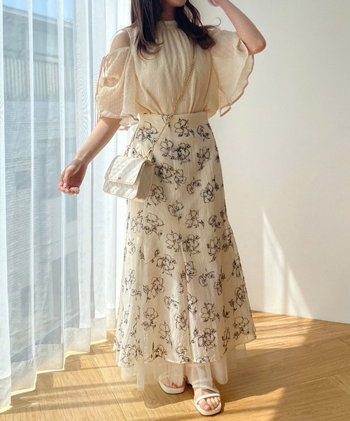 one after another NICE CLAUP（ワンアフターアナザーナイスクラップ）の「肩あき/マルチWAY/プリーツブラウス（シャツ/ブラウス・レディース・ベージュ系その他/アイボリー/ブラック/グレー系その他・FREE）」の8枚目の写真