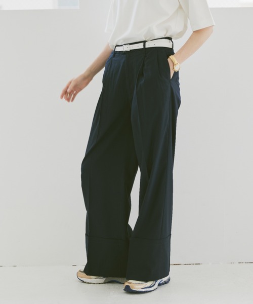 soerte（ソエルテ）の「Loose linen roll up pants /ルーズリネンロールアップパンツ（その他パンツ・メンズ・カーキ/ネイビー・1/2/3）」の6枚目の写真