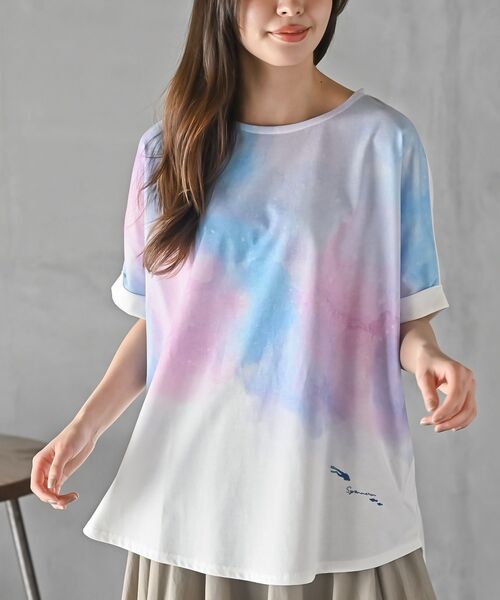 rps(アールピーエス)の「ダイバーシシュウワイドTシャツ(Tシャツ/カットソー・レディース・グリーン/ブルー/パープル・フリー)」の3枚目の写真