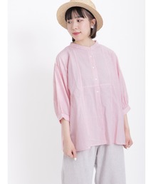 Samansa Mos2 | サッカーストライプバンドカラーシャツ(シャツ/ブラウス)