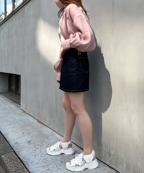 INGNI（イング）の「裾ドローコードシアーシャツ（シャツ