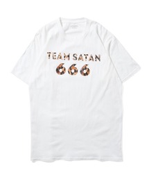 TEAM SATAN（チームサタン）の「TEAM SATAN SKATEBOARDING チームサタン スケートボーディング - 半袖Tシャツ レオパード [TEAM SATAN 666 TEE LEOPARD PRINT] TS001-1-LE（Tシャツ/カットソー）」