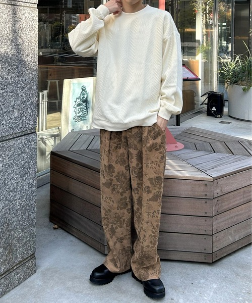 セール】【累計販売枚数1万枚突破】フラワー総柄 花柄 ワイドパンツ