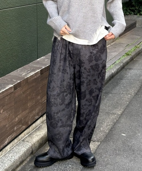 セール】【累計販売枚数1万枚突破】フラワー総柄 花柄 ワイドパンツ