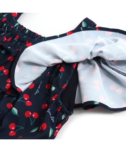 JENNI love(ジェニィラブ)の「3wayチェリー柄ワンピ(ワンピース・キッズ・オフホワイト/ネイビー・140cm/130cm/160cm/150cm)」の18枚目の写真