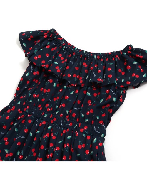 JENNI love(ジェニィラブ)の「3wayチェリー柄ワンピ(ワンピース・キッズ・オフホワイト/ネイビー・140cm/130cm/160cm/150cm)」の19枚目の写真