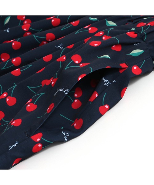 JENNI love(ジェニィラブ)の「3wayチェリー柄ワンピ(ワンピース・キッズ・オフホワイト/ネイビー・140cm/130cm/160cm/150cm)」の21枚目の写真