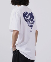 MODISH GAZE 7.4スーパーヘビーオンス 発泡プリント グラフィックロゴ Tシャツ