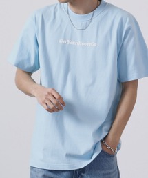 MODISH GAZE 7.4スーパーヘビーオンス 発泡プリント グラフィックロゴ Tシャツ