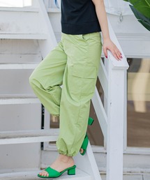 VICKY | 【光沢感のある素材で女性らしい】ナイロンカーゴパンツ《手洗い可能》(カーゴパンツ)