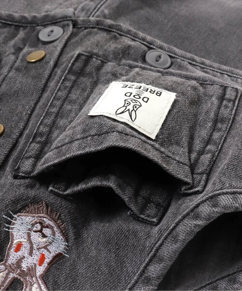 BREEZE(ブリーズ)の「DODコラボ ギガデニムツナヴェスブラック(コドモ)(サロペット/オーバーオール・キッズ・ブラック・100/120/140)」の7枚目の写真
