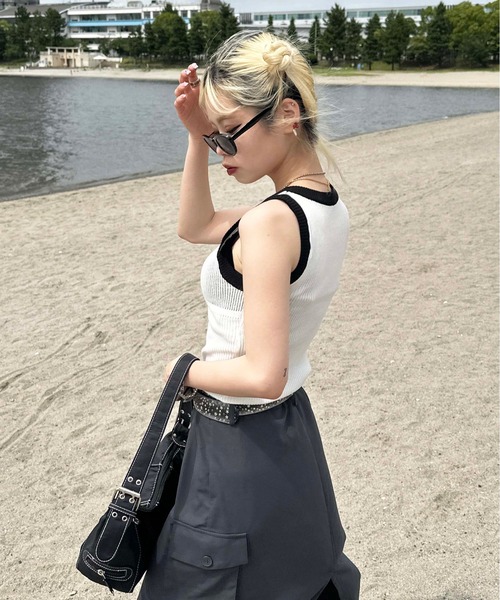 HEAP タンクトップ HEAP タンクトップ Ribbed Scoopneck Tank HEAP タンクトップ HEAP タンクトップ Ribbed Scoopneck Tank