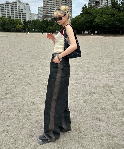 sedacle（セダクル）の「ringer tank top（タンクトップ・レディース・オフホワイト/ブルー/ベージュ・FREE）」の16枚目の写真