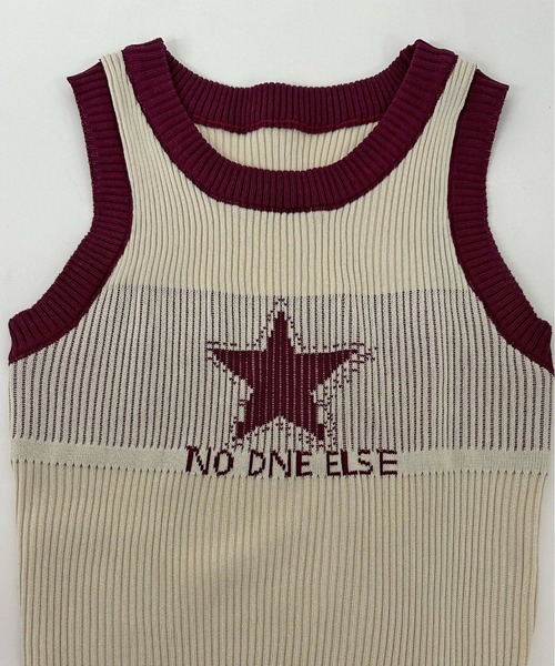 sedacle（セダクル）の「ringer tank top（タンクトップ・レディース・オフホワイト/ブルー/ベージュ・FREE）」の14枚目の写真