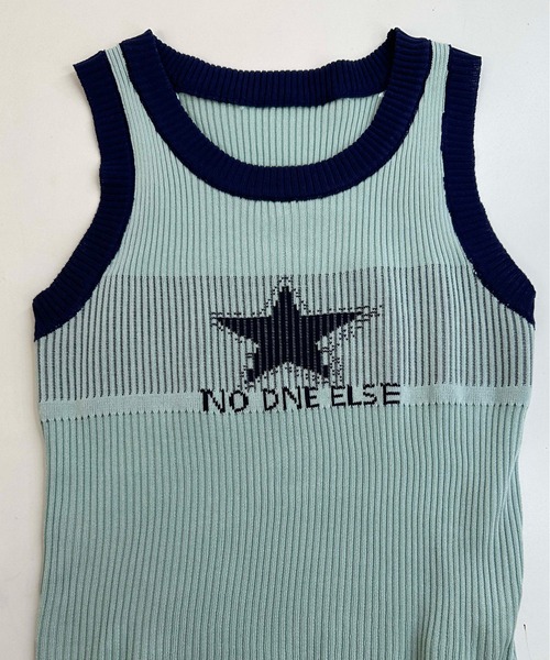 sedacle（セダクル）の「ringer tank top（タンクトップ・レディース・オフホワイト/ブルー/ベージュ・FREE）」の10枚目の写真