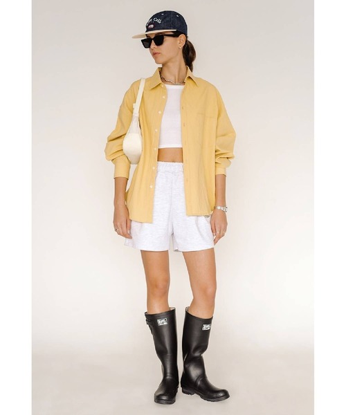 BITTER CELLS（ビターセルズ）の「BITTER CELLS／フレアシャツ 2908306（シャツ/ブラウス・レディース・ライトピンク/ライトイエロー・SMALL）」の4枚目の写真