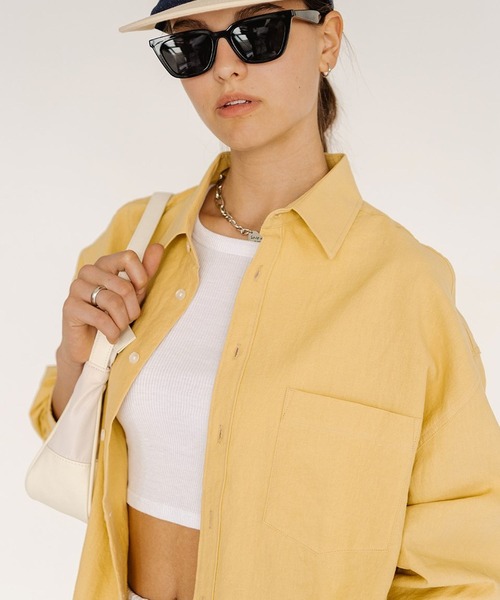 BITTER CELLS（ビターセルズ）の「BITTER CELLS／フレアシャツ 2908306（シャツ/ブラウス・レディース・ライトピンク/ライトイエロー・SMALL）」の12枚目の写真