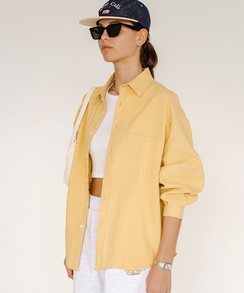 BITTER CELLS（ビターセルズ）の「BITTER CELLS／フレアシャツ 2908306（シャツ/ブラウス・レディース・ライトピンク/ライトイエロー・SMALL）」の8枚目の写真