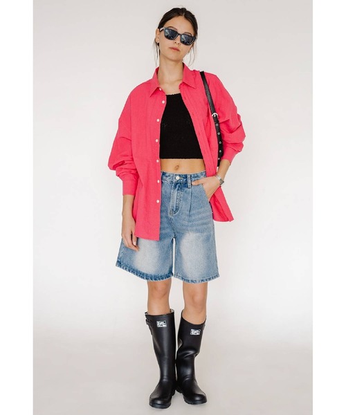 BITTER CELLS（ビターセルズ）の「BITTER CELLS／フレアシャツ 2908306（シャツ/ブラウス・レディース・ライトピンク/ライトイエロー・SMALL）」の14枚目の写真