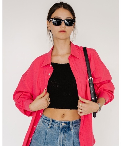 BITTER CELLS（ビターセルズ）の「BITTER CELLS／フレアシャツ 2908306（シャツ/ブラウス・レディース・ライトピンク/ライトイエロー・SMALL）」の15枚目の写真