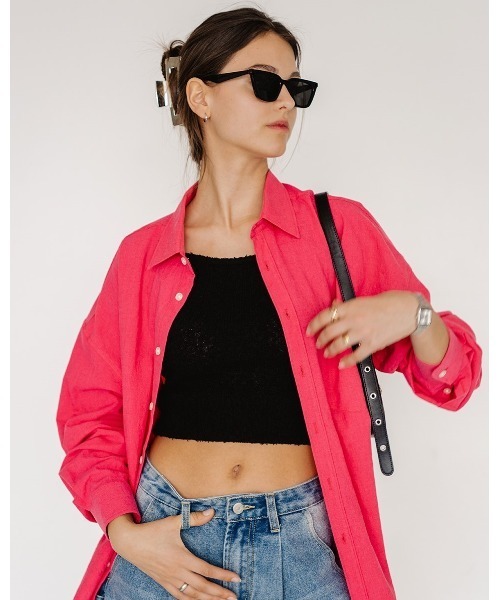 BITTER CELLS（ビターセルズ）の「BITTER CELLS／フレアシャツ 2908306（シャツ/ブラウス・レディース・ライトピンク/ライトイエロー・SMALL）」の16枚目の写真