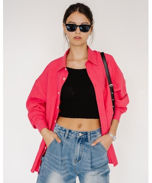 BITTER CELLS（ビターセルズ）の「BITTER CELLS／フレアシャツ 2908306（シャツ/ブラウス・レディース・ライトピンク/ライトイエロー・SMALL）」の17枚目の写真