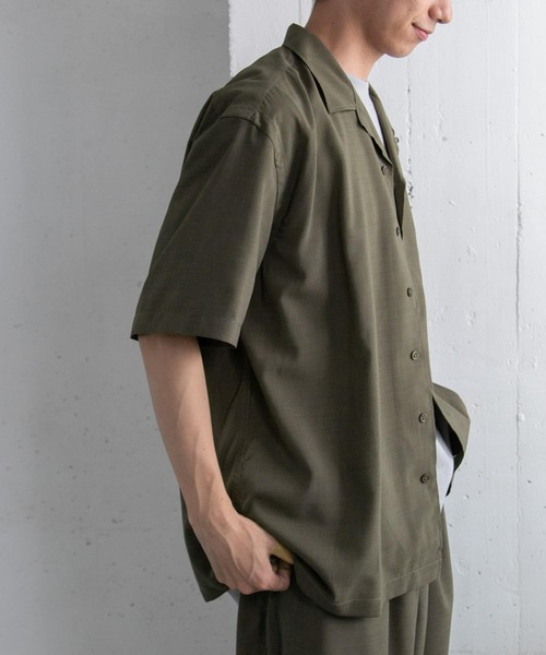 FORK&SPOON（フォークアンドスプーン）の「『セットアップ対応』『速乾』FORK&SPOON　Tec Linen S/S Shirts（シャツ/ブラウス・メンズ・ブラック/カーキ・4/5）」の11枚目の写真