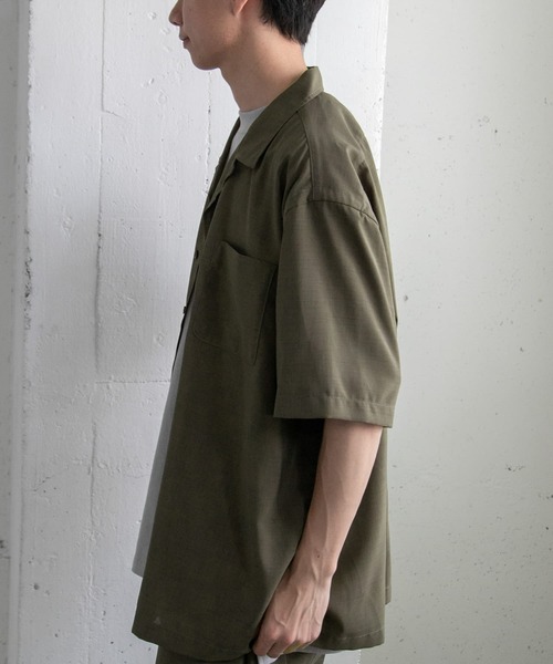 FORK&SPOON（フォークアンドスプーン）の「『セットアップ対応』『速乾』FORK&SPOON　Tec Linen S/S Shirts（シャツ/ブラウス・メンズ・ブラック/カーキ・4/5）」の6枚目の写真