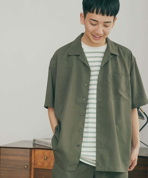 FORK&SPOON（フォークアンドスプーン）の「『セットアップ対応』『速乾』FORK&SPOON　Tec Linen S/S Shirts（シャツ/ブラウス・メンズ・ブラック/カーキ・4/5）」の10枚目の写真