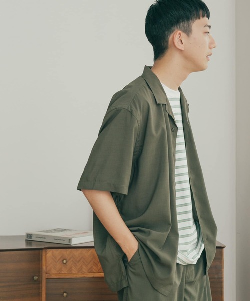 FORK&SPOON（フォークアンドスプーン）の「『セットアップ対応』『速乾』FORK&SPOON　Tec Linen S/S Shirts（シャツ/ブラウス・メンズ・ブラック/カーキ・4/5）」の16枚目の写真