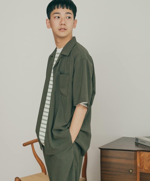 FORK&SPOON（フォークアンドスプーン）の「『セットアップ対応』『速乾』FORK&SPOON　Tec Linen S/S Shirts（シャツ/ブラウス・メンズ・ブラック/カーキ・4/5）」の18枚目の写真