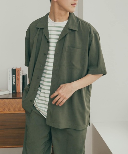 FORK&SPOON（フォークアンドスプーン）の「『セットアップ対応』『速乾』FORK&SPOON　Tec Linen S/S Shirts（シャツ/ブラウス・メンズ・ブラック/カーキ・4/5）」の12枚目の写真
