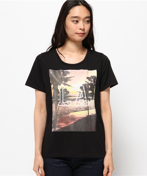 OUTLET(アウトレット)の「【CIAOPANIC TYPY】LAプリントT(Tシャツ/カットソー・レディース・ブラック・FREE)」の2枚目の写真