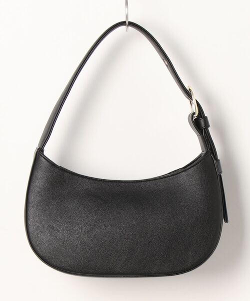 マリークワント ハーフムーンデイジーパッチ ミニトート　ブラック MARY QUANT（マリークワント）の「ハーフムーンデイジーパッチ