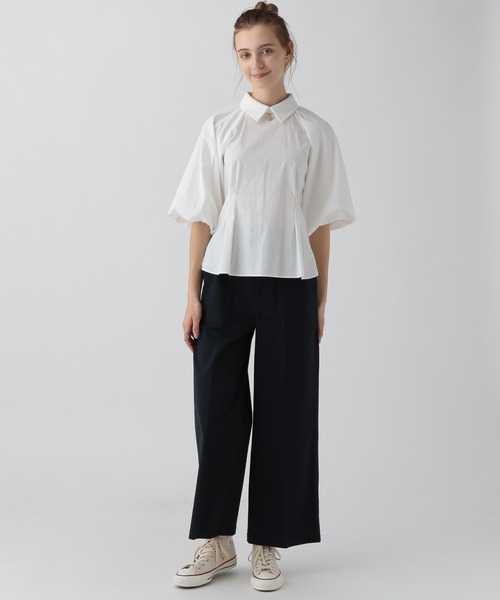 【新品未使用】お値下げ中⋆˙⟡ eunoia ホワイト バルーンスリーブシャツ 新品未使用】お値下げ中⋆˙⟡ eunoia ホワイト バルーンスリーブシャツ