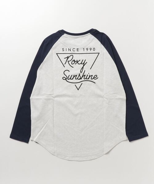 ROXY(ロキシー)の「ROXY/ロキシー ロゴロンT ラグランスリーブ ラウンドTシャツ RLT234025(Tシャツ/カットソー・レディース・ホワイト系その他/ホワイト×グリーン/ホワイト×ネイビー・M)」の4枚目の写真