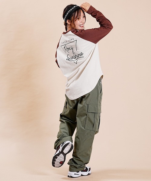 ROXY(ロキシー)の「ROXY/ロキシー ロゴロンT ラグランスリーブ ラウンドTシャツ RLT234025(Tシャツ/カットソー・レディース・ホワイト系その他/ホワイト×グリーン/ホワイト×ネイビー・M)」の17枚目の写真