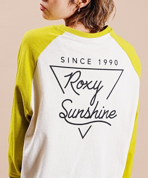 ROXY(ロキシー)の「ROXY/ロキシー ロゴロンT ラグランスリーブ ラウンドTシャツ RLT234025(Tシャツ/カットソー・レディース・ホワイト系その他/ホワイト×グリーン/ホワイト×ネイビー・M)」の6枚目の写真
