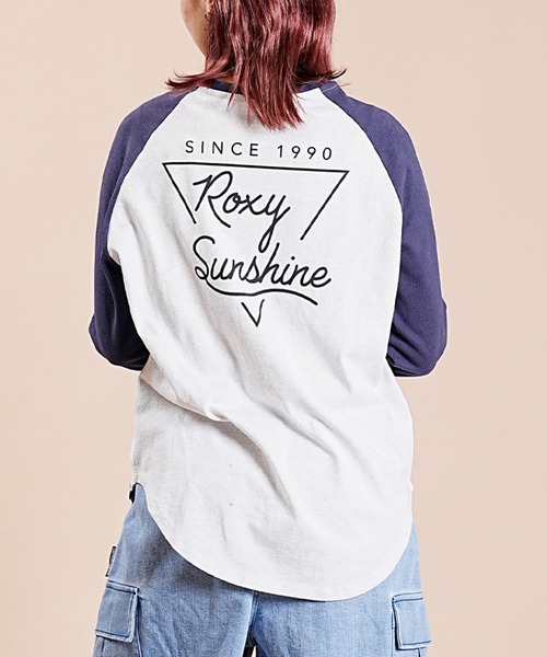 ROXY(ロキシー)の「ROXY/ロキシー ロゴロンT ラグランスリーブ ラウンドTシャツ RLT234025(Tシャツ/カットソー・レディース・ホワイト系その他/ホワイト×グリーン/ホワイト×ネイビー・M)」の19枚目の写真