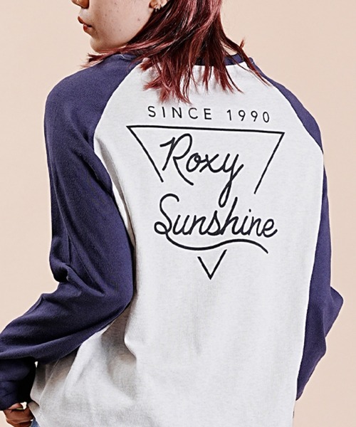 ROXY(ロキシー)の「ROXY/ロキシー ロゴロンT ラグランスリーブ ラウンドTシャツ RLT234025(Tシャツ/カットソー・レディース・ホワイト系その他/ホワイト×グリーン/ホワイト×ネイビー・M)」の20枚目の写真