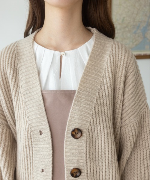 Ada.（エイダ）の「マーブルボタン オーバーサイズ カーディガン