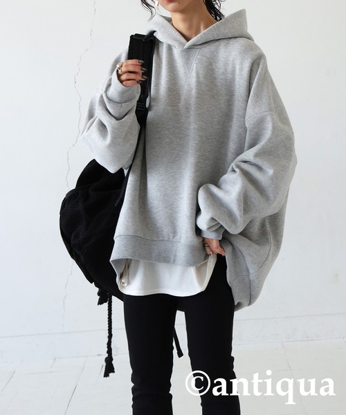 綿混生地裏起毛パーカー