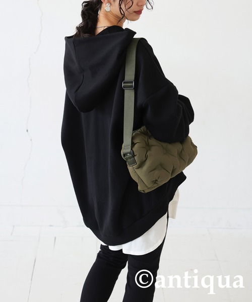 綿混生地裏起毛パーカー