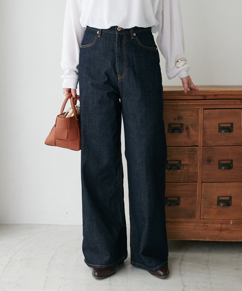 DISCOAT（ディスコート）の「USコットンデニムワイドパンツ（デニムパンツ・レディース・ブラック/ネイビー・SMALL/MEDIUM/LARGE）」の11枚目の写真